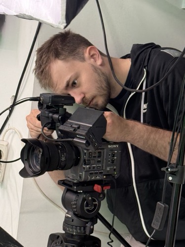 Portrait en tournage, caméra Sony FX6